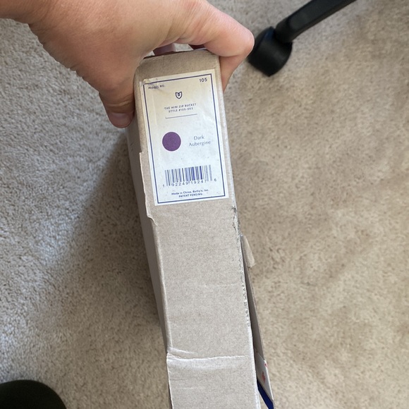 NIB Rothys Dark Aubergine Mini Zip Bucket - Picture 5 of 5